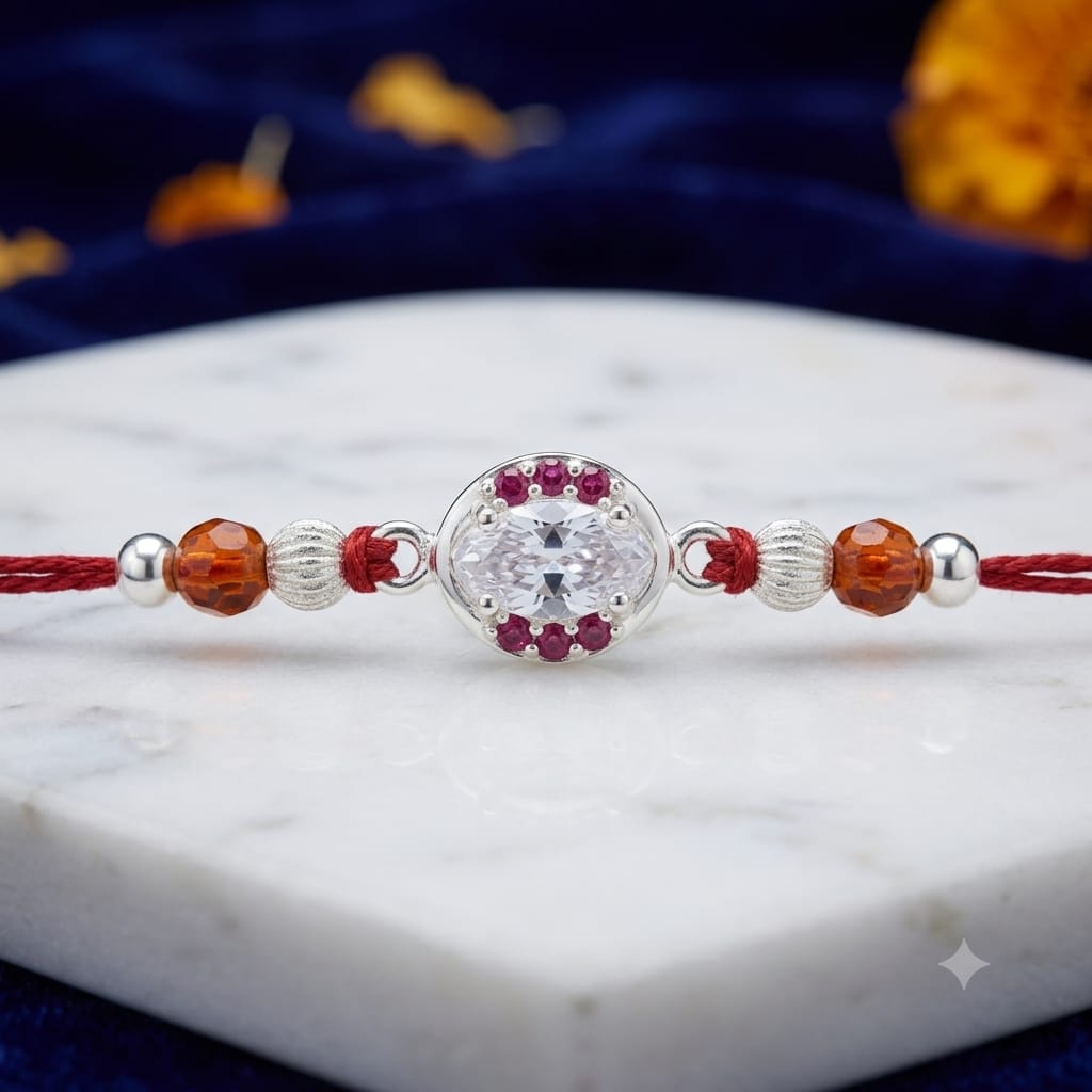 SILVER RAKHI